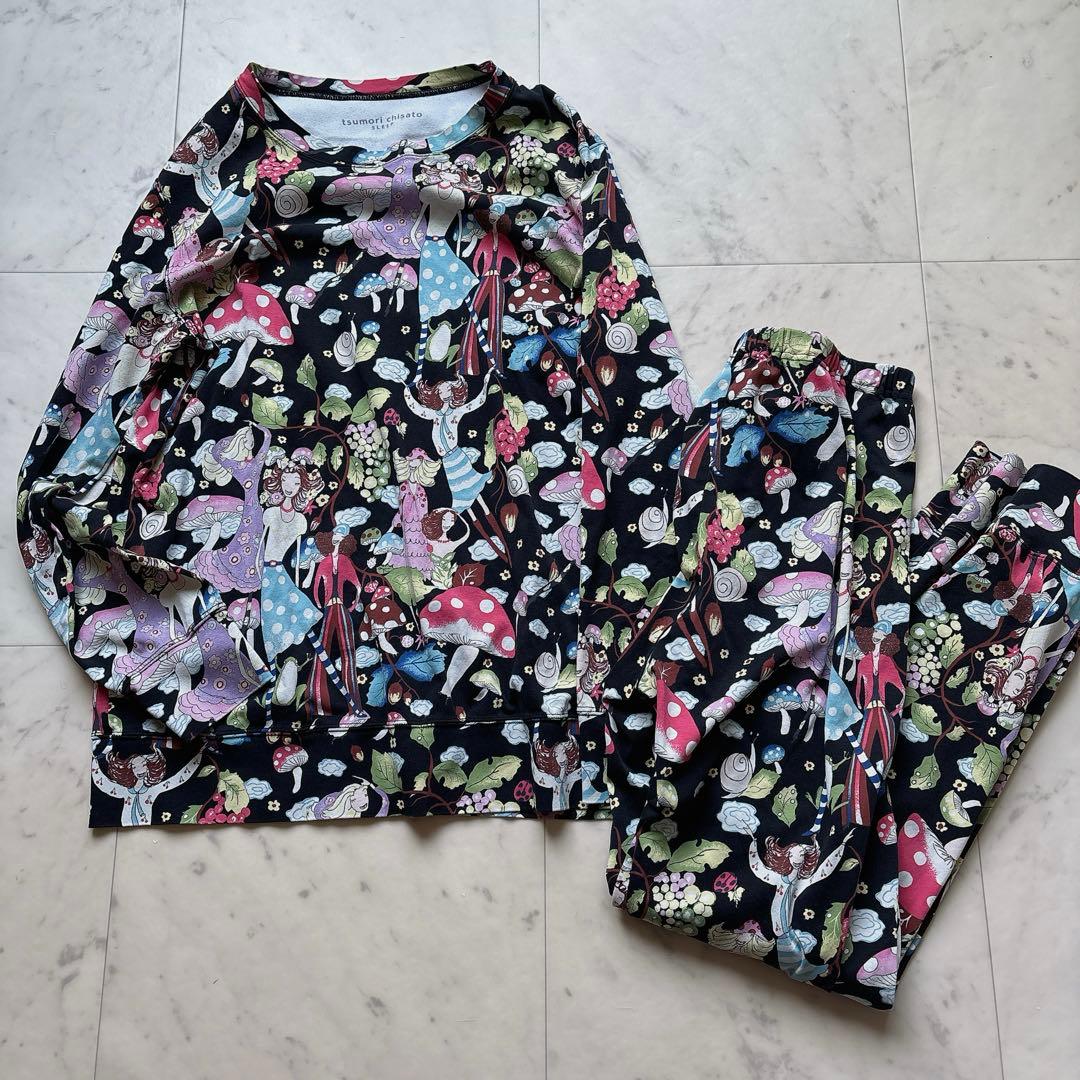 ツモリチサト　スリープ　北欧の秋　ルームウェア　セットアップ　総柄