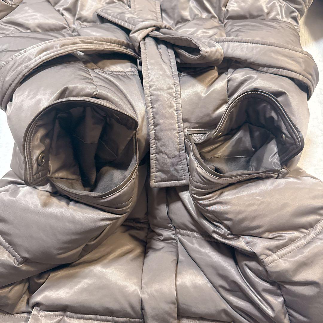 23区 ロングダウンコート ボリュームネック ブラウン 大きいサイズ 44