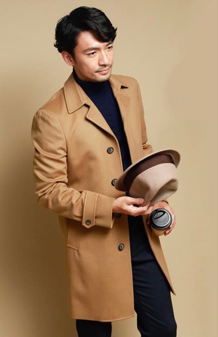 NEWYORKER berkley ステンカラーコート　カシミヤ混ビーバー