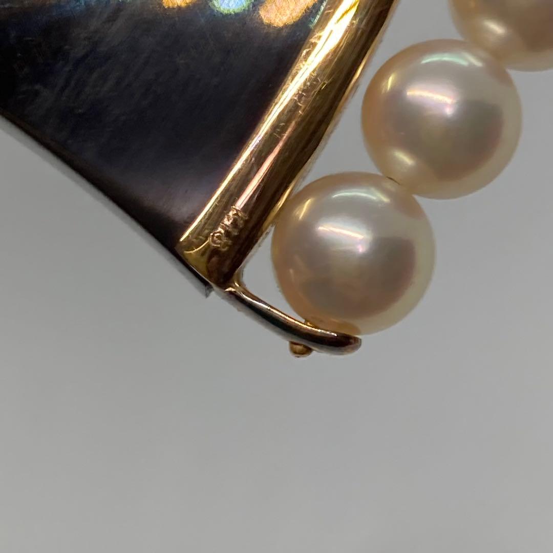 100402 結婚式　本鼈甲　黒甲　金プレート18K 真珠バチ型　かんざし　簪