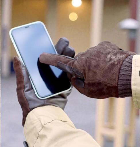 【新品】 IL BISONTE イルビゾンテ 手袋 レザー スマホ対応 ブラウン