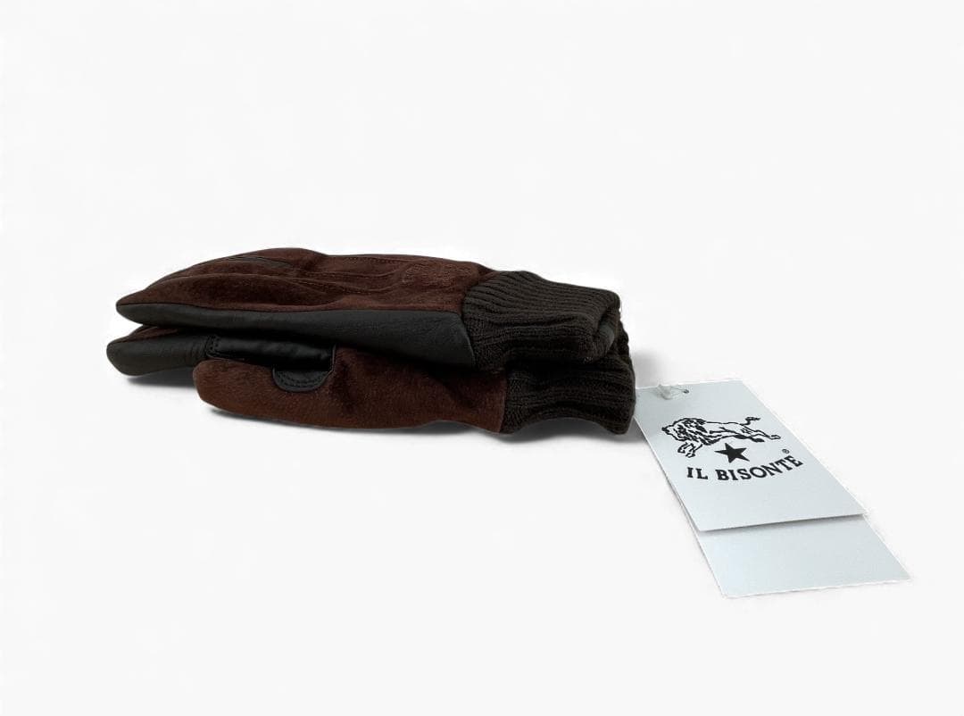 【新品】 IL BISONTE イルビゾンテ 手袋 レザー スマホ対応 ブラウン