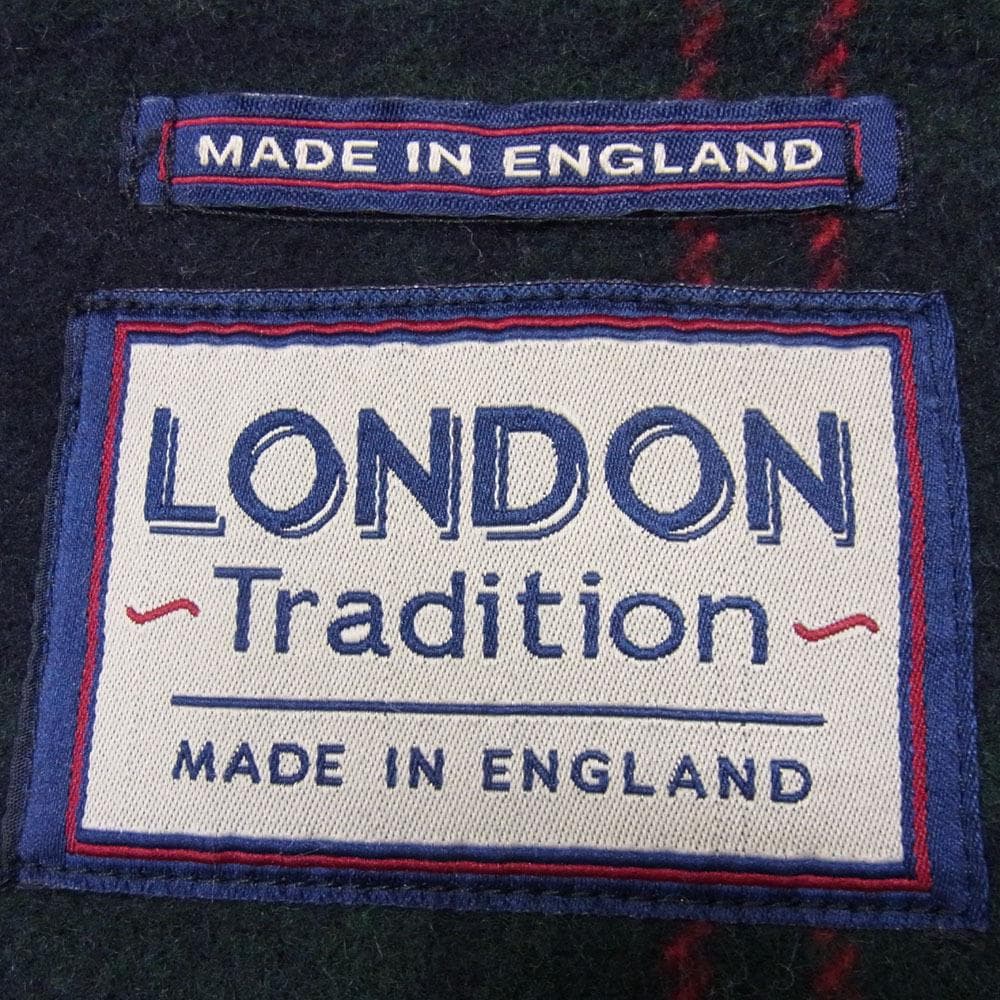 ✈美品　ロンドン トラディション　ウール　ダッフルコート　34　M　濃紺　コラボ