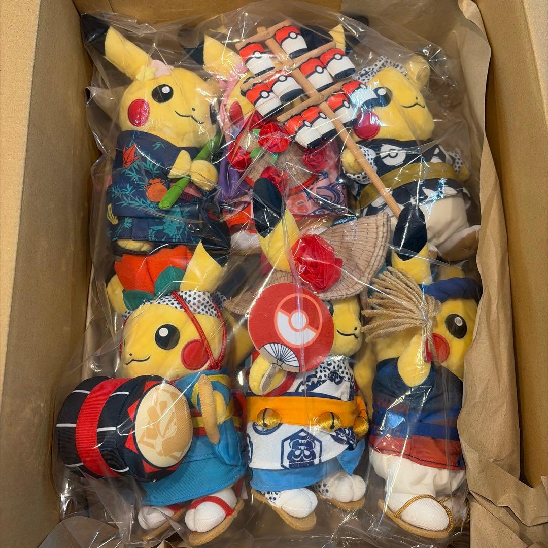 ポケセン トウホク ピカチュウ お祭り ぬいぐるみ 6種