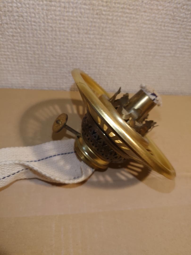 【超希少作】19世紀　オールドボヘミア　緑白被せガラス　カットガラス　硝子ランプ