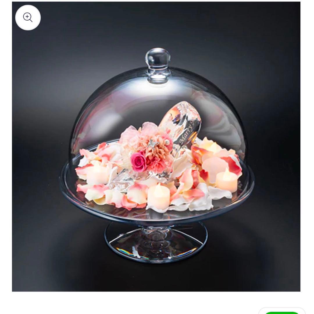 【新品未使用】クリスタルガラスの保管ドームスタンド