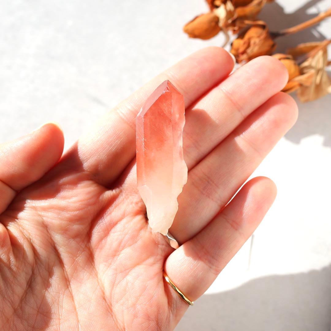 ディープピンクレムリアンシード 天然石 水晶 鉱物 一点物 クォーツ クリスタル