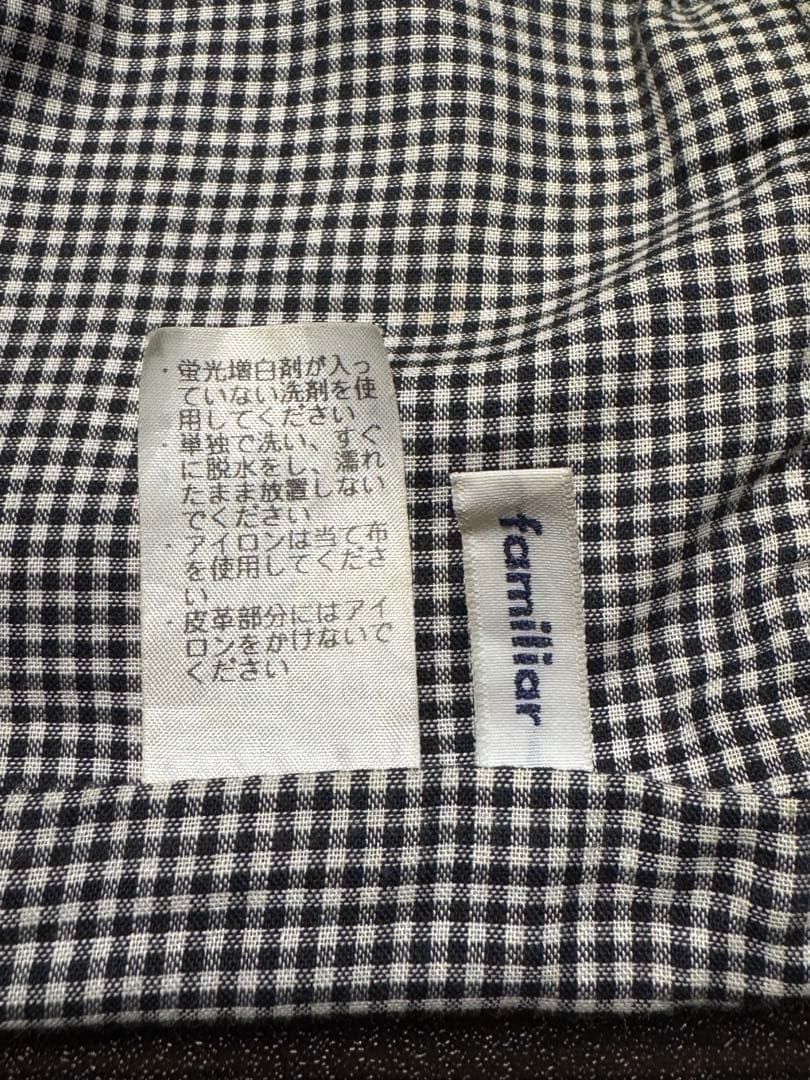 ファミリア デニムバッグ 70周年 限定 ミニ トート バッグ 黒 ブラック