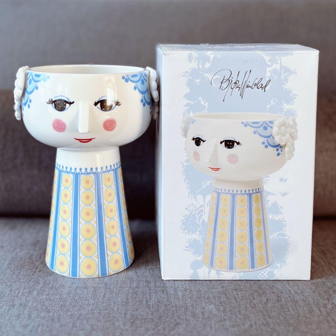 ビヨン・ヴィンブラッド フラワーベース エヴァ ライトブルー h18.5cm♡