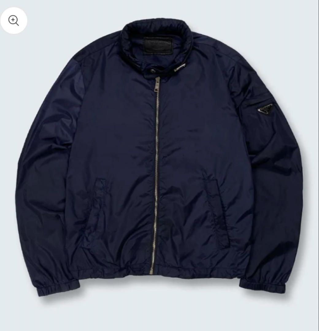 prada ナイロンジャケット エルボーパッチ フード