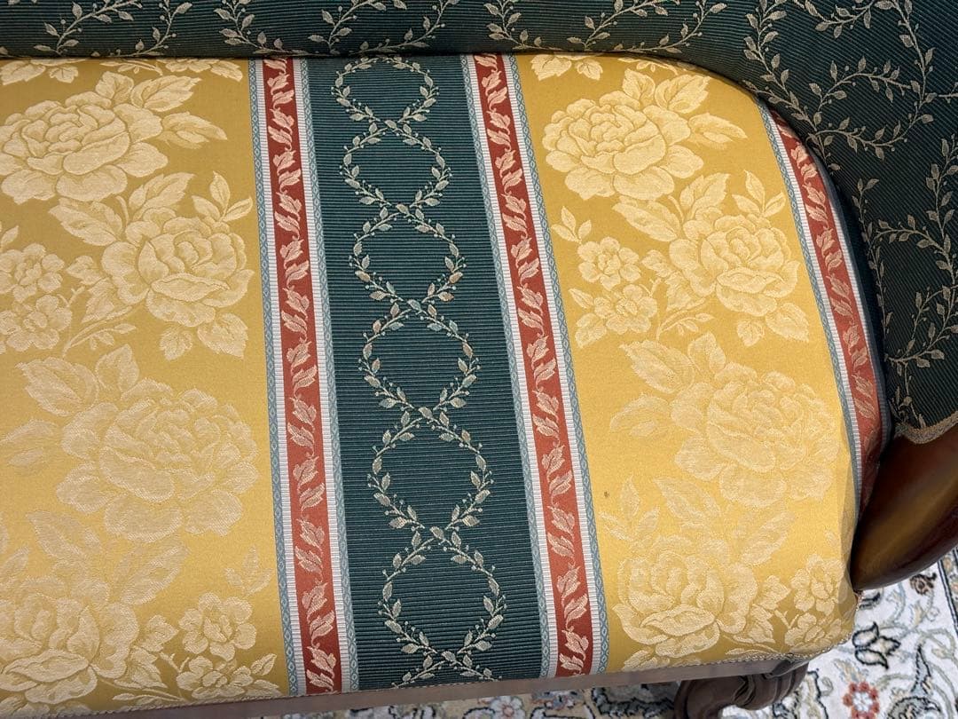 クラシック 2人掛けソファ 2Pソファ 猫脚 アンティーク ヴィンテージ nY