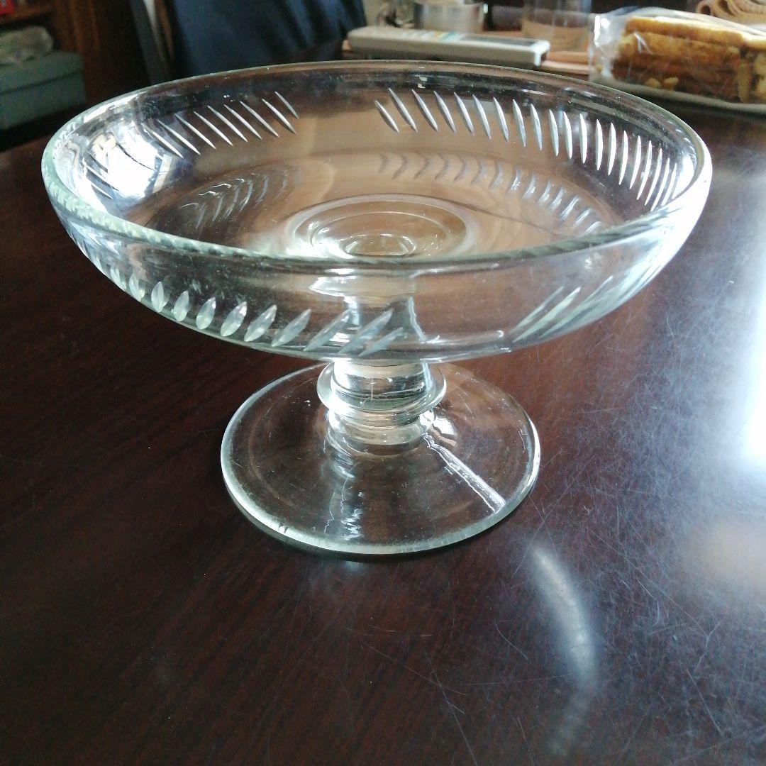 大正ガラス　コンポート　20.5cm　大正期