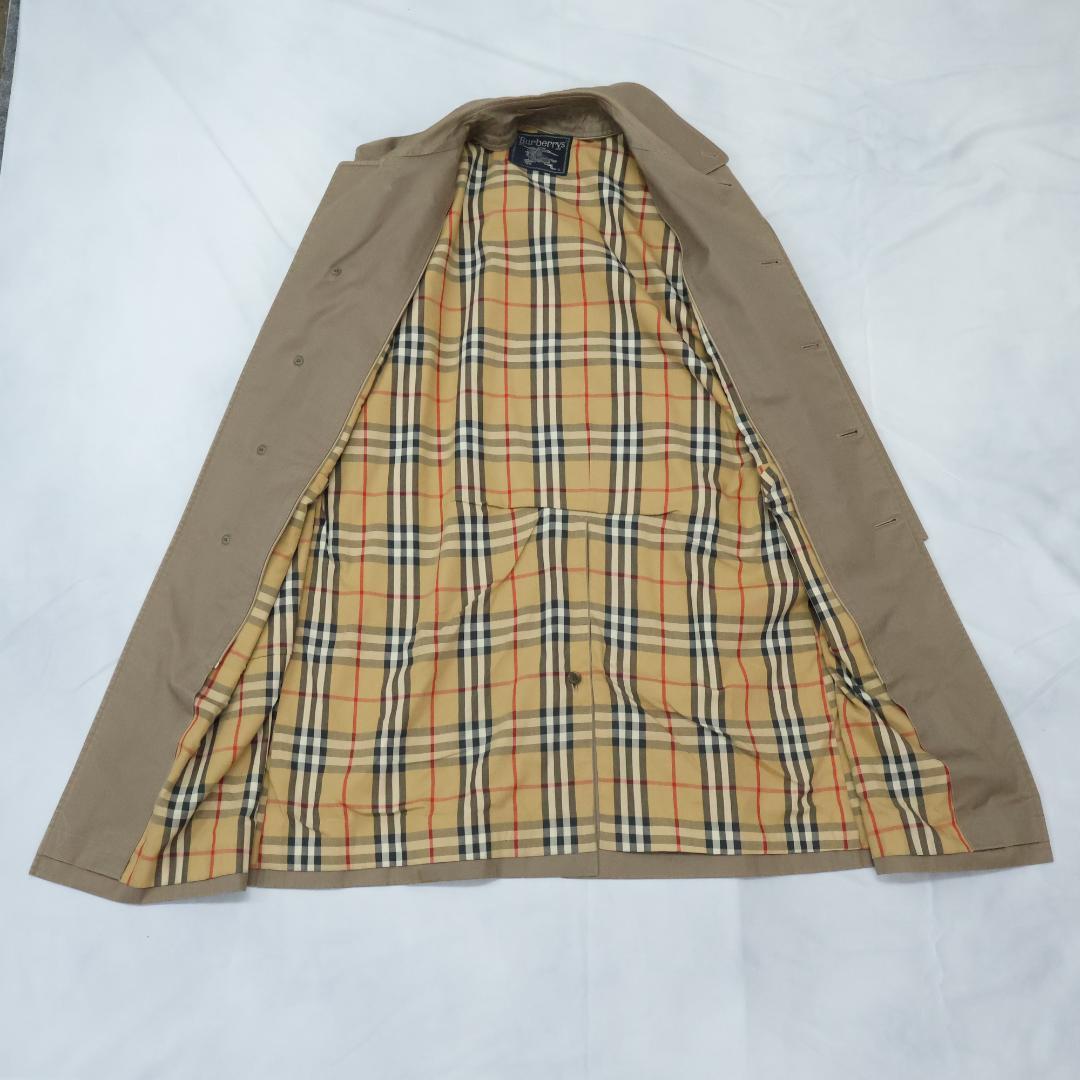 バーバリー ステンカラーコート ノバチェックライナー付 S～Mサイズ ベージュ