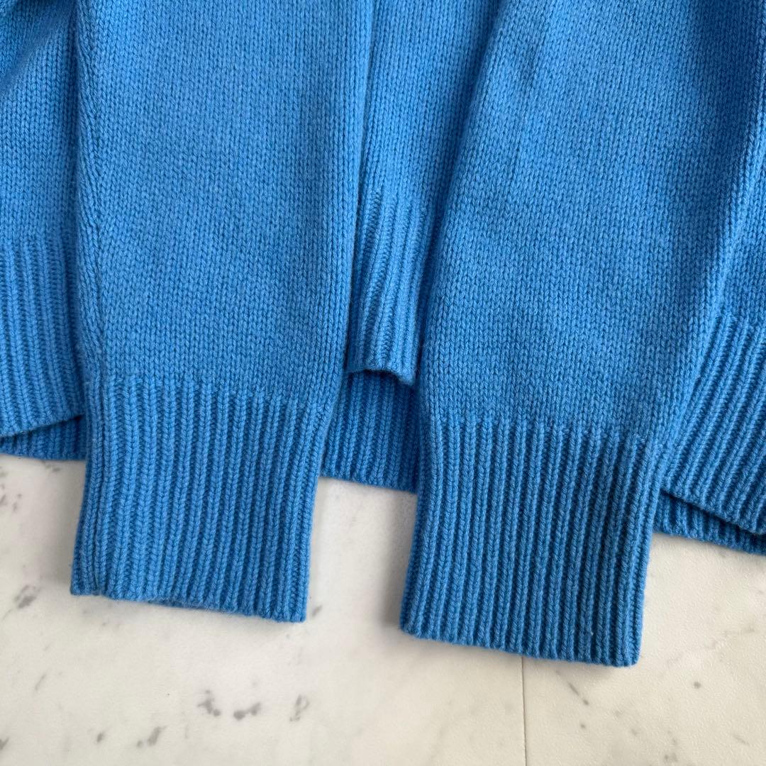 美品 ギャルリーヴィー ファインウール クルーネックプルオーバー◆ブルー