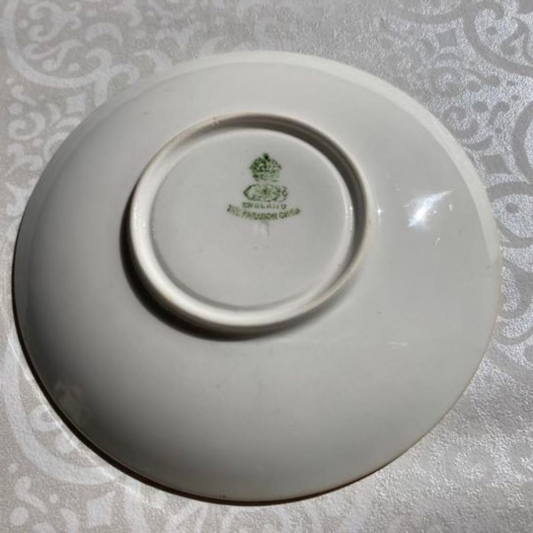 パラゴン　ピンクローズ　コバルトブルー＆ゴールド　カップ＆ソーサー 1客