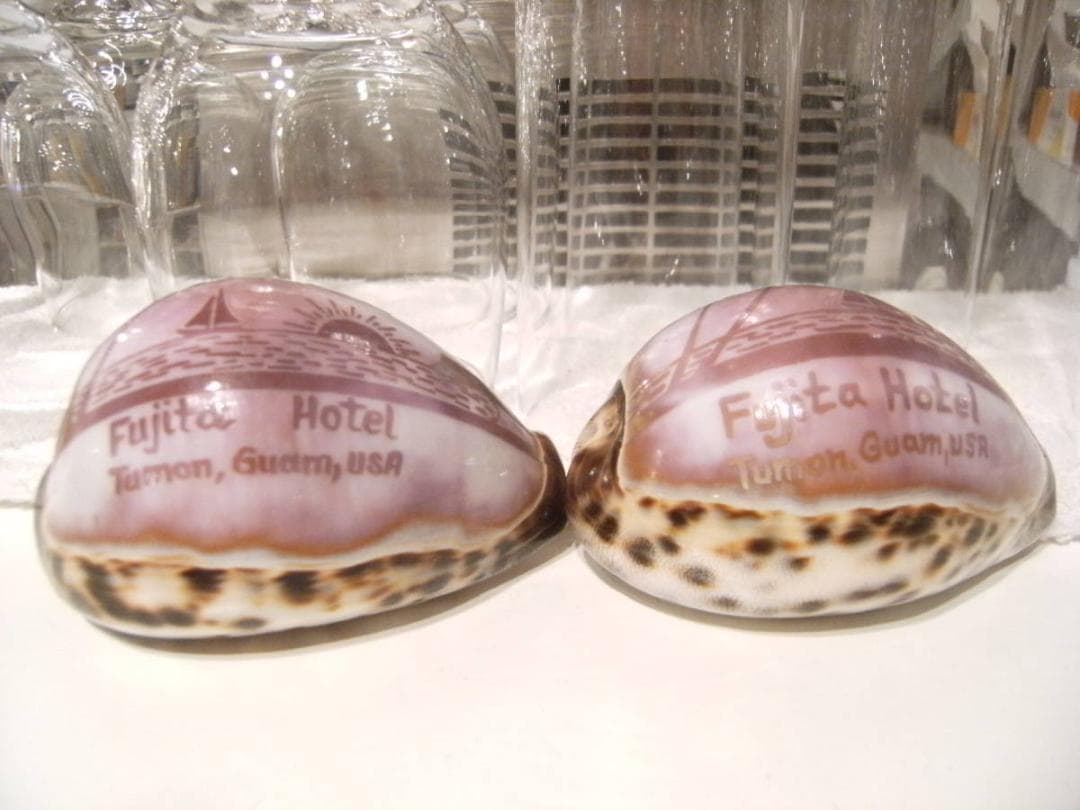 昭和レトロ★80年★海外旅行 アメリカ グアム フジタホテル 25周年記念 貝殻
