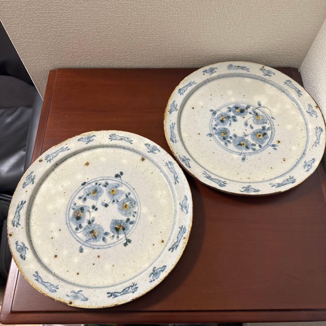 コウホ窯　市野吉記　プレート2枚セット