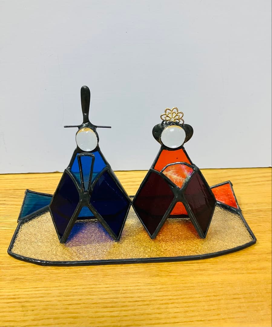 ステンドグラス　小さなお雛様