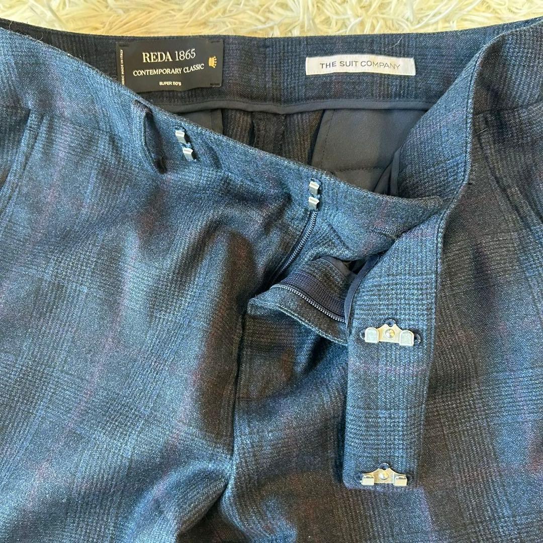 極美品　スーツカンパニー　REDA グレンチェック　ウール　パンツスーツ　M