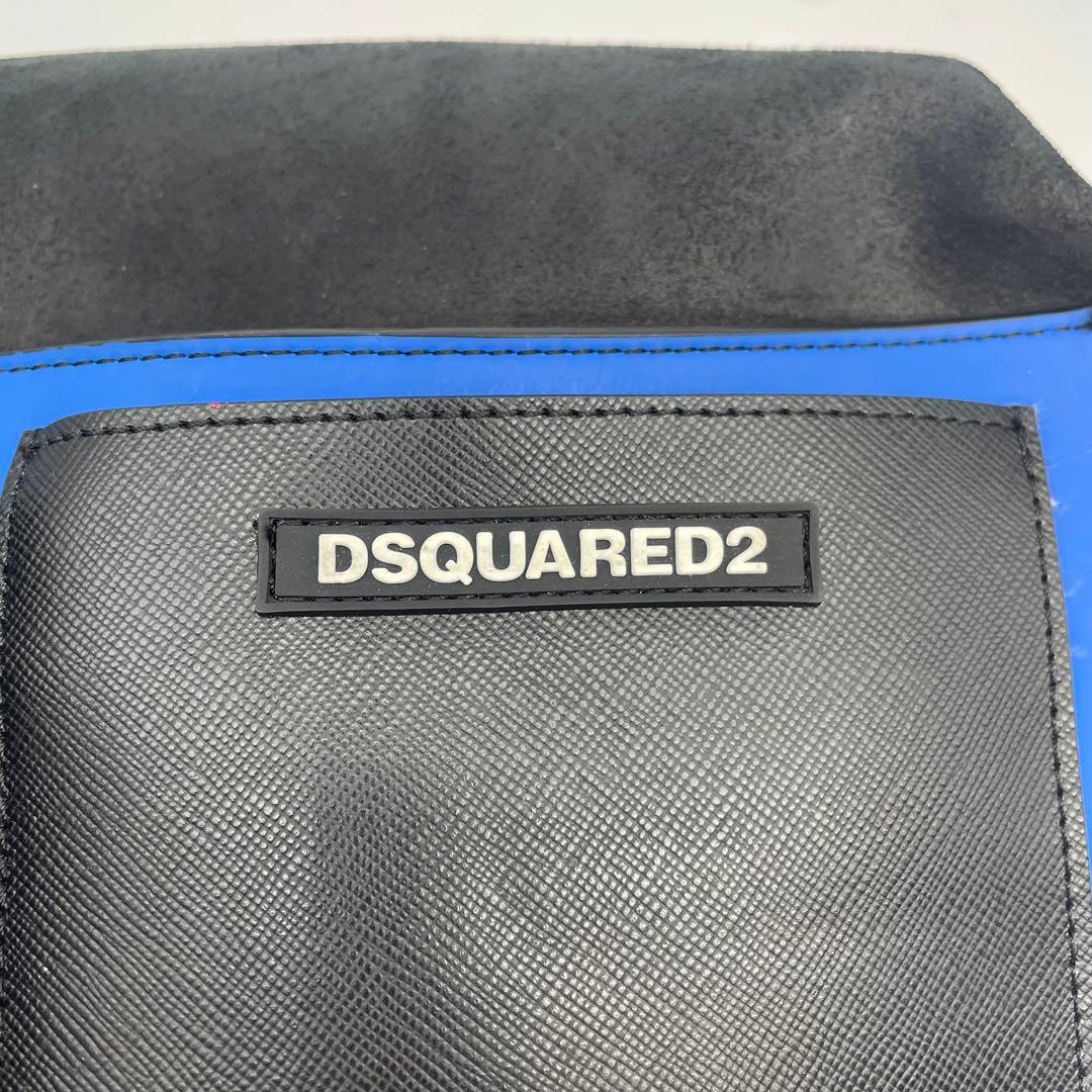 ディースクエアード ショルダーバッグ 斜め掛け スクエア 多収納 ナイロン 黒