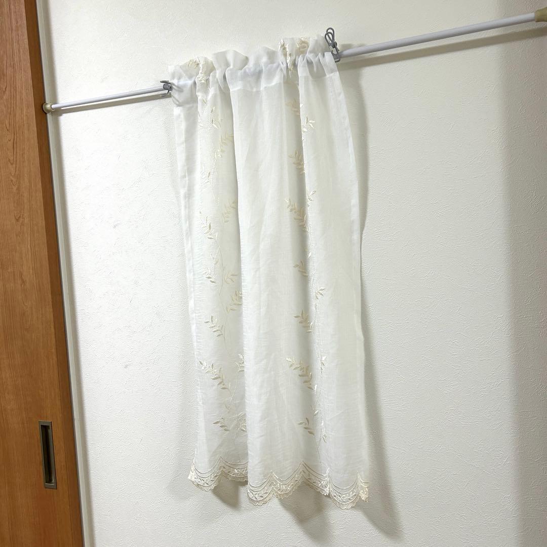 【mikan】レースカフェカーテン　刺繍　6枚　オーダー品　豪華　上品