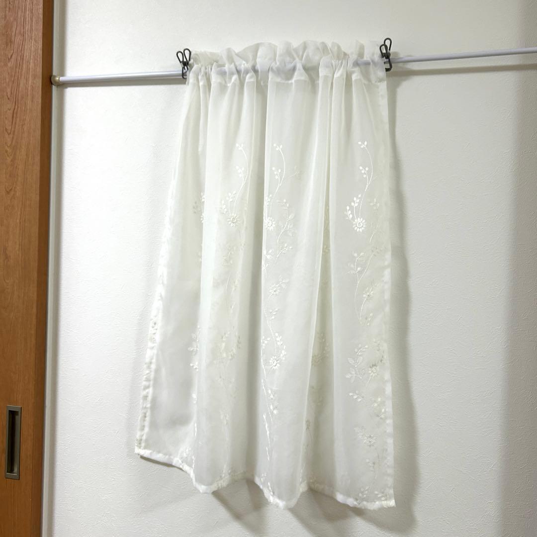 【mikan】レースカフェカーテン　刺繍　6枚　オーダー品　豪華　上品