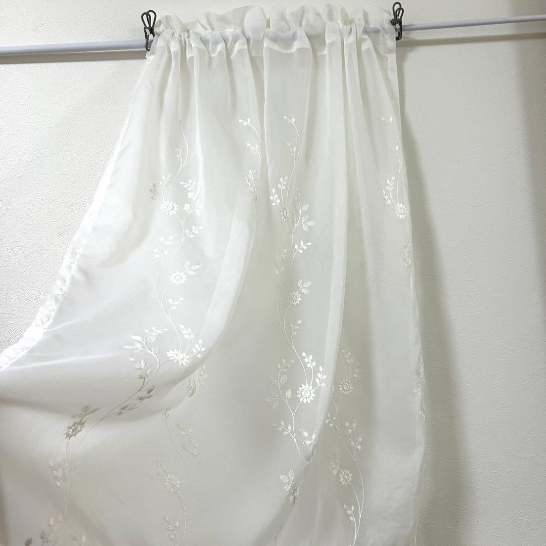 【mikan】レースカフェカーテン　刺繍　6枚　オーダー品　豪華　上品