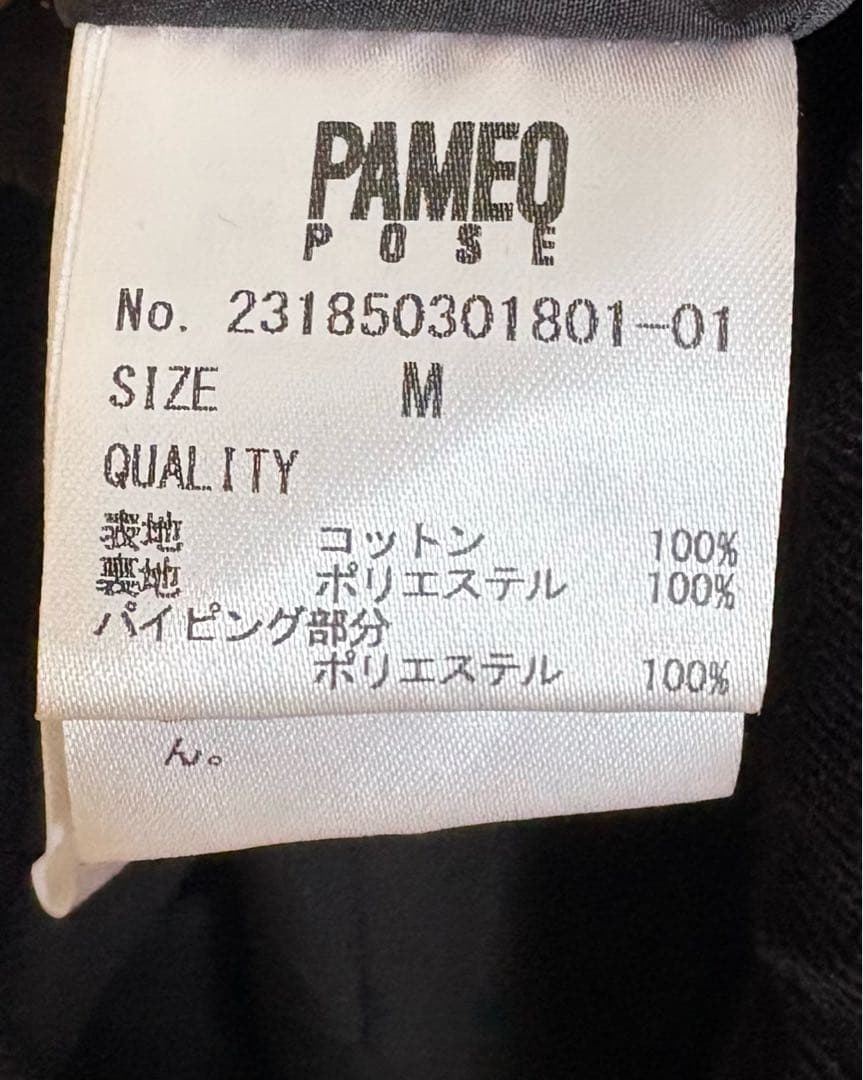 PAMEO POSEパメオポーズ　チャイナワンピース ボタン付き　Aライン　M