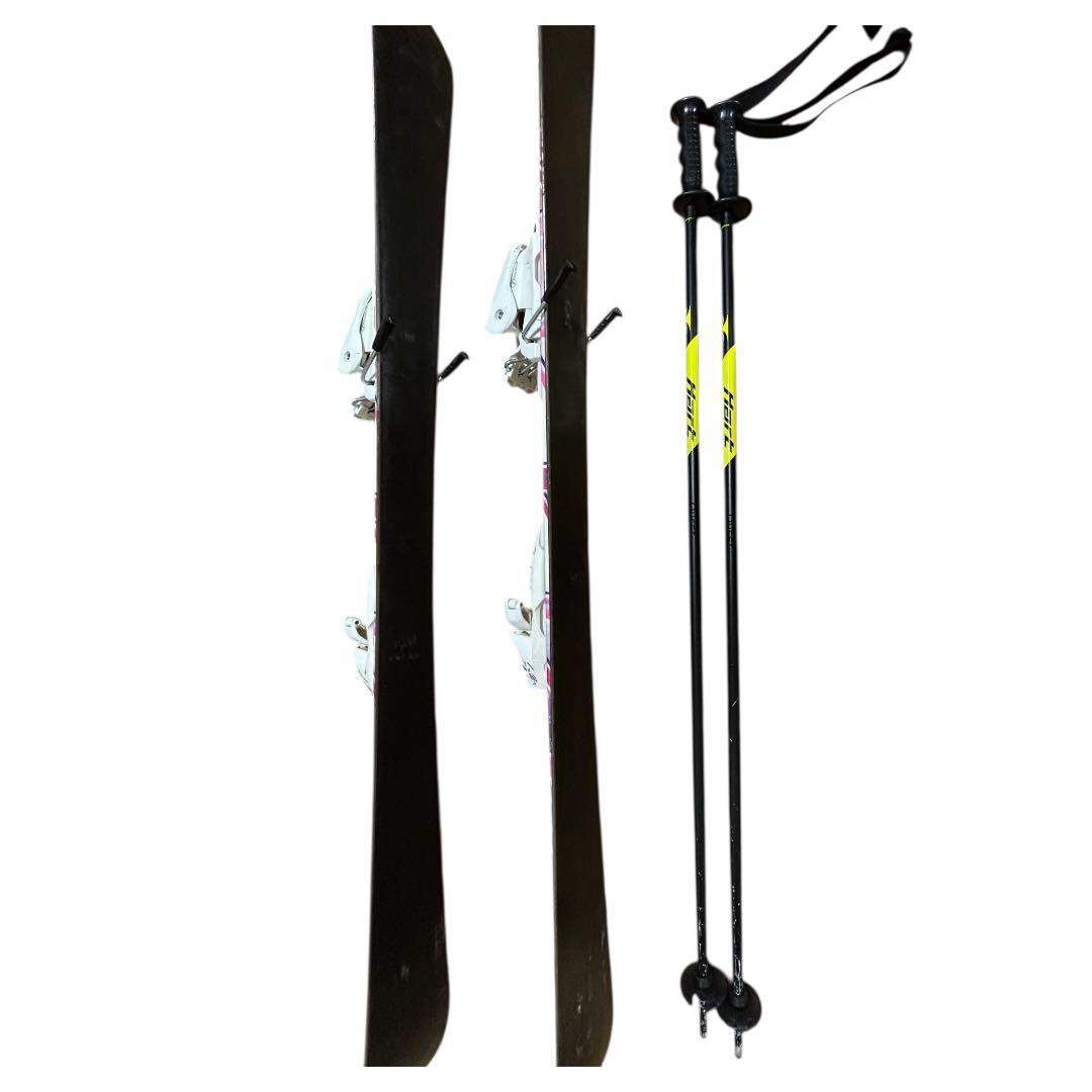 ジュニア　スキー板　ビンディング　ブーツ　ストック　4点セット