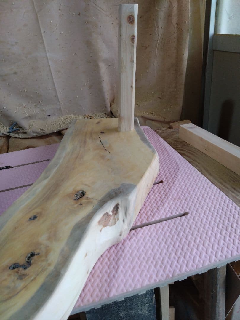 榧（かや）の耳付きテーブル　ジミヘン❕厚さ約75㎜