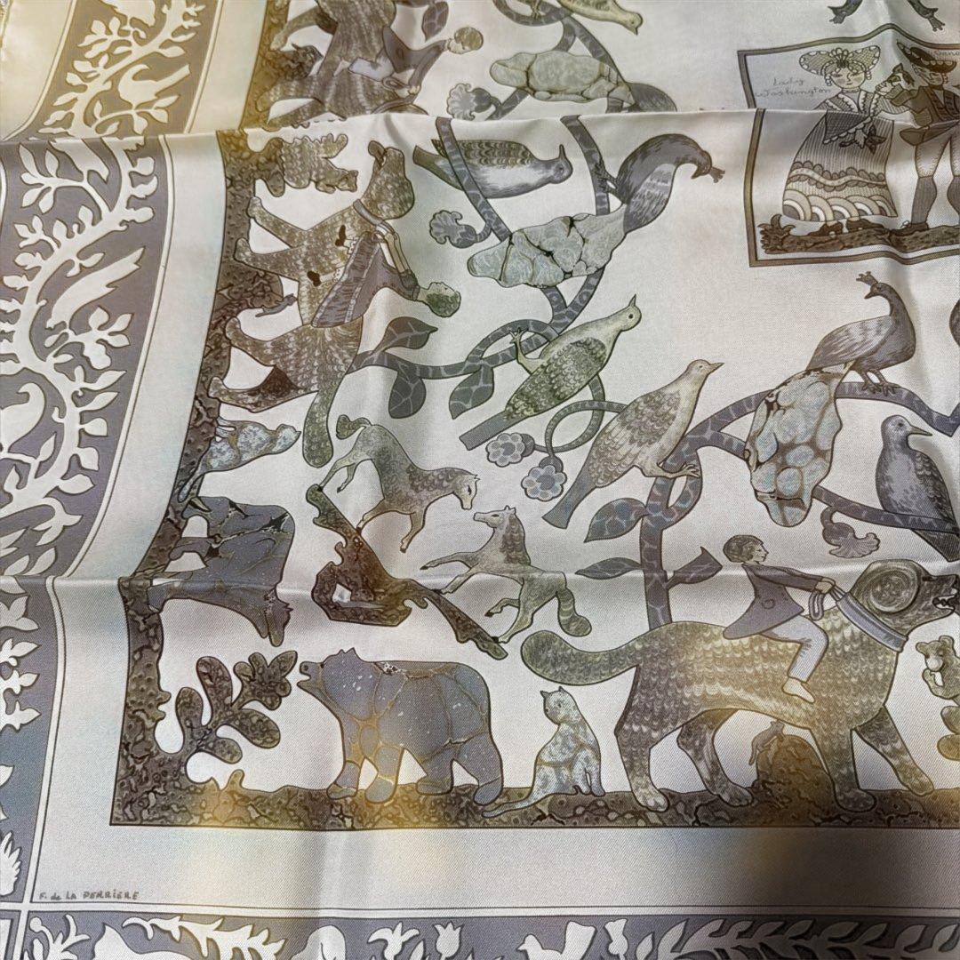 エルメス スカーフ EARLY AMERICA カレ90 シルク マルチカラー