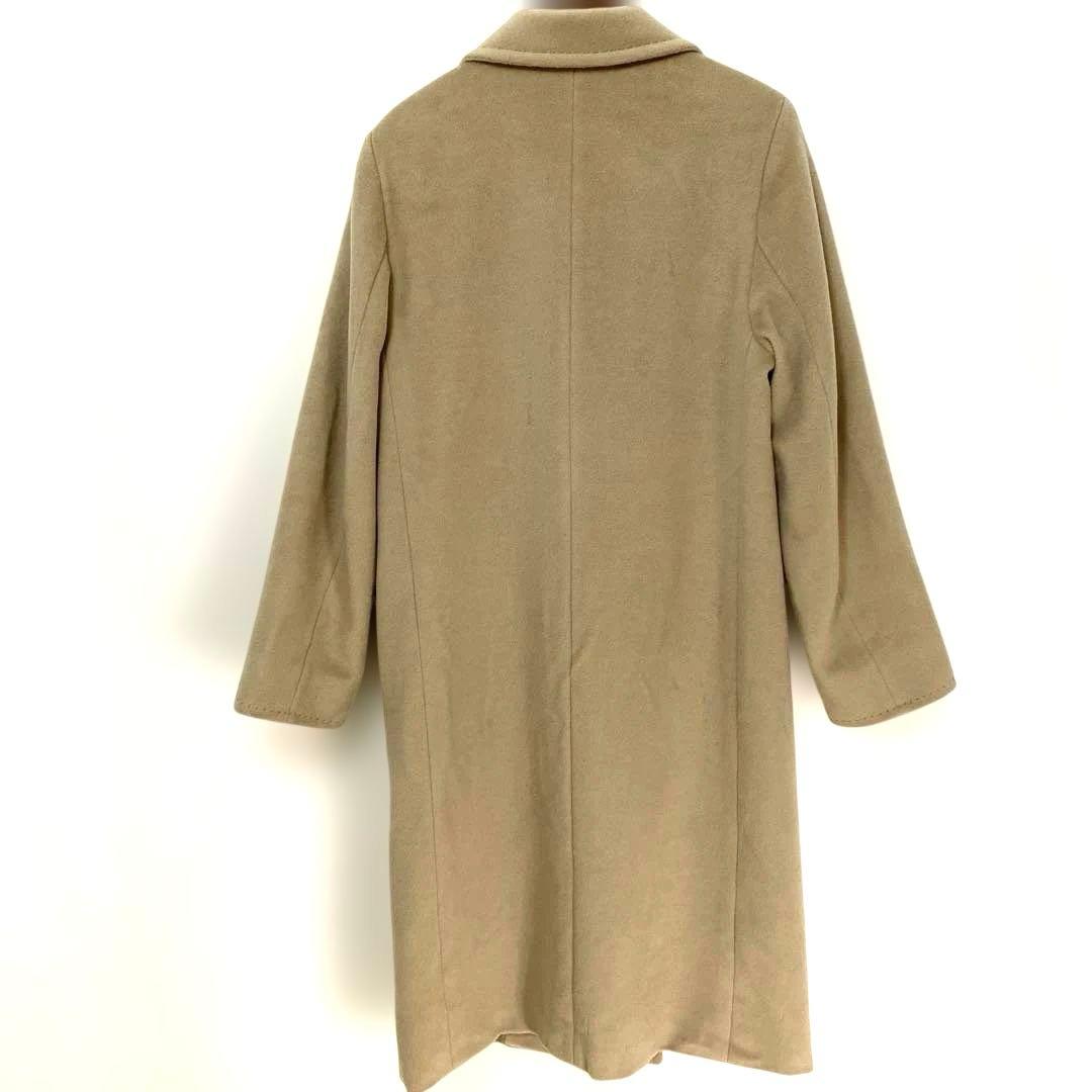 【大きいサイズ】マックスマーラ　白タグ　カシミヤ混　ダブルチェスターコート　42