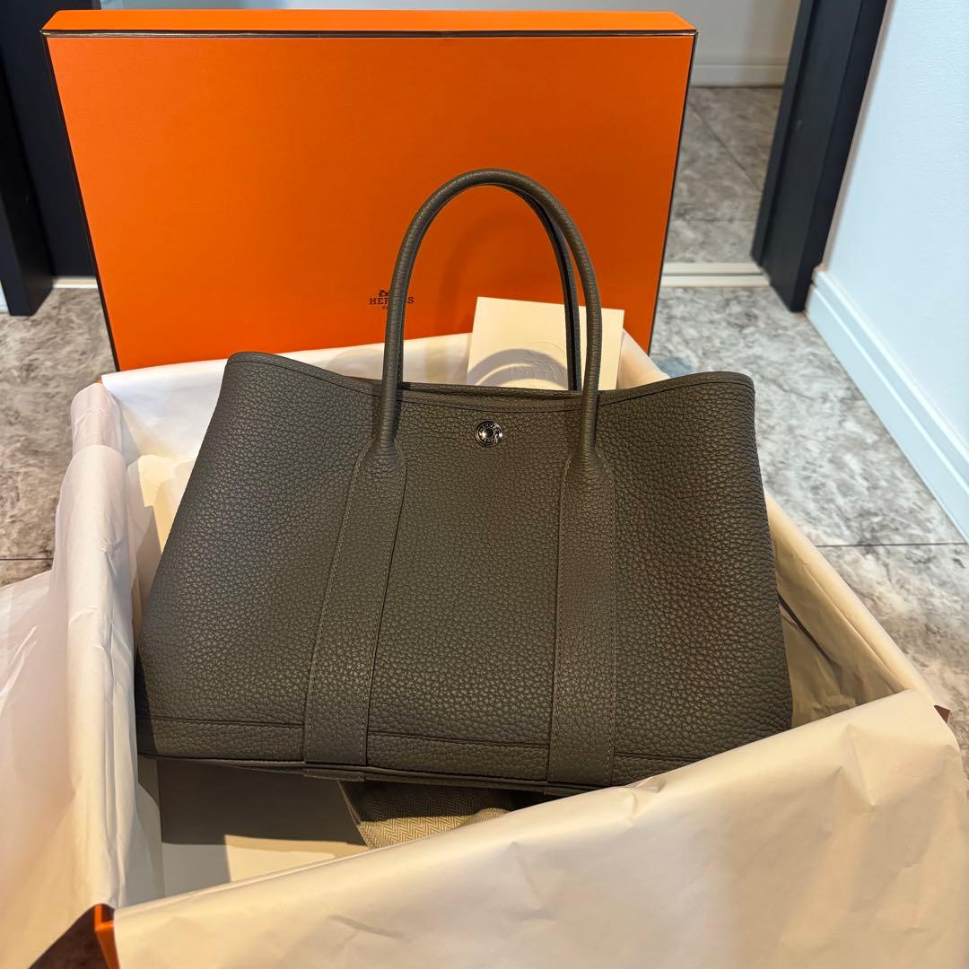 HERMES エルメス ガーデンパーティー　tpm グリメイヤー　オールレザー