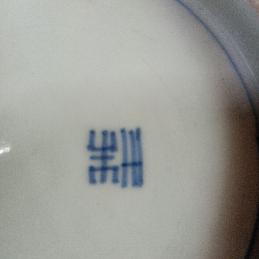 八角形の青白い和風皿