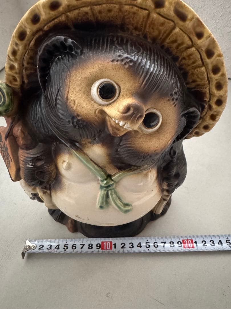 たぬき 置物 ペア 縁起物 商売繁盛 高さ約26cm・24cm