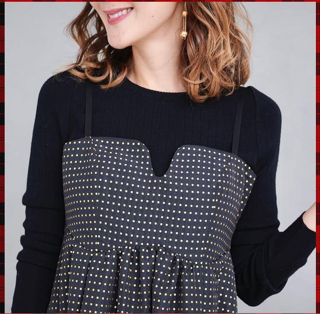 SALE✨【美品】obliM 米沢別注イエロードットキャミワンピース／サイズ1