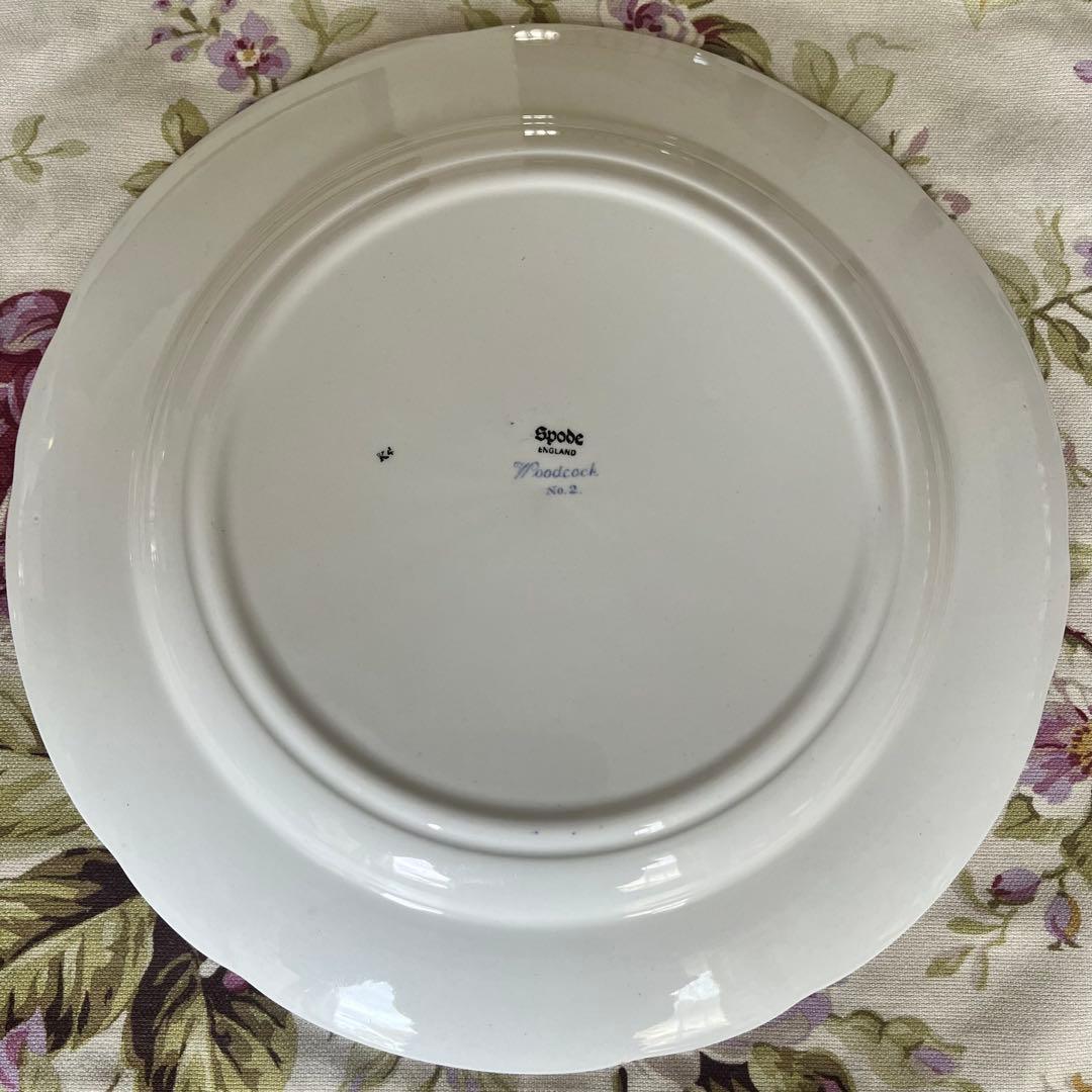 【希少品】英国ビンテージ　スポード ★ブルーカミラ・Woodcock★プレート