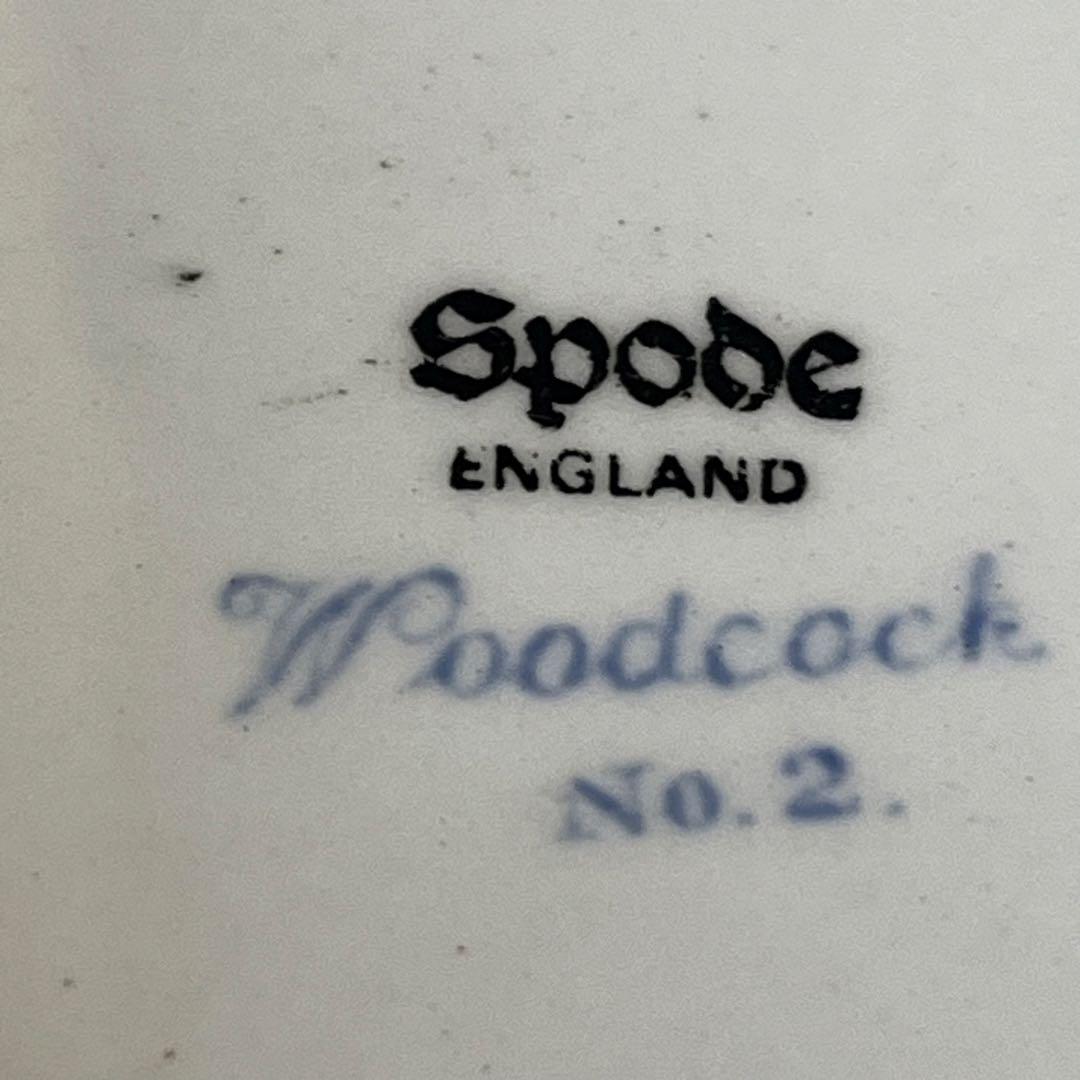 【希少品】英国ビンテージ　スポード ★ブルーカミラ・Woodcock★プレート