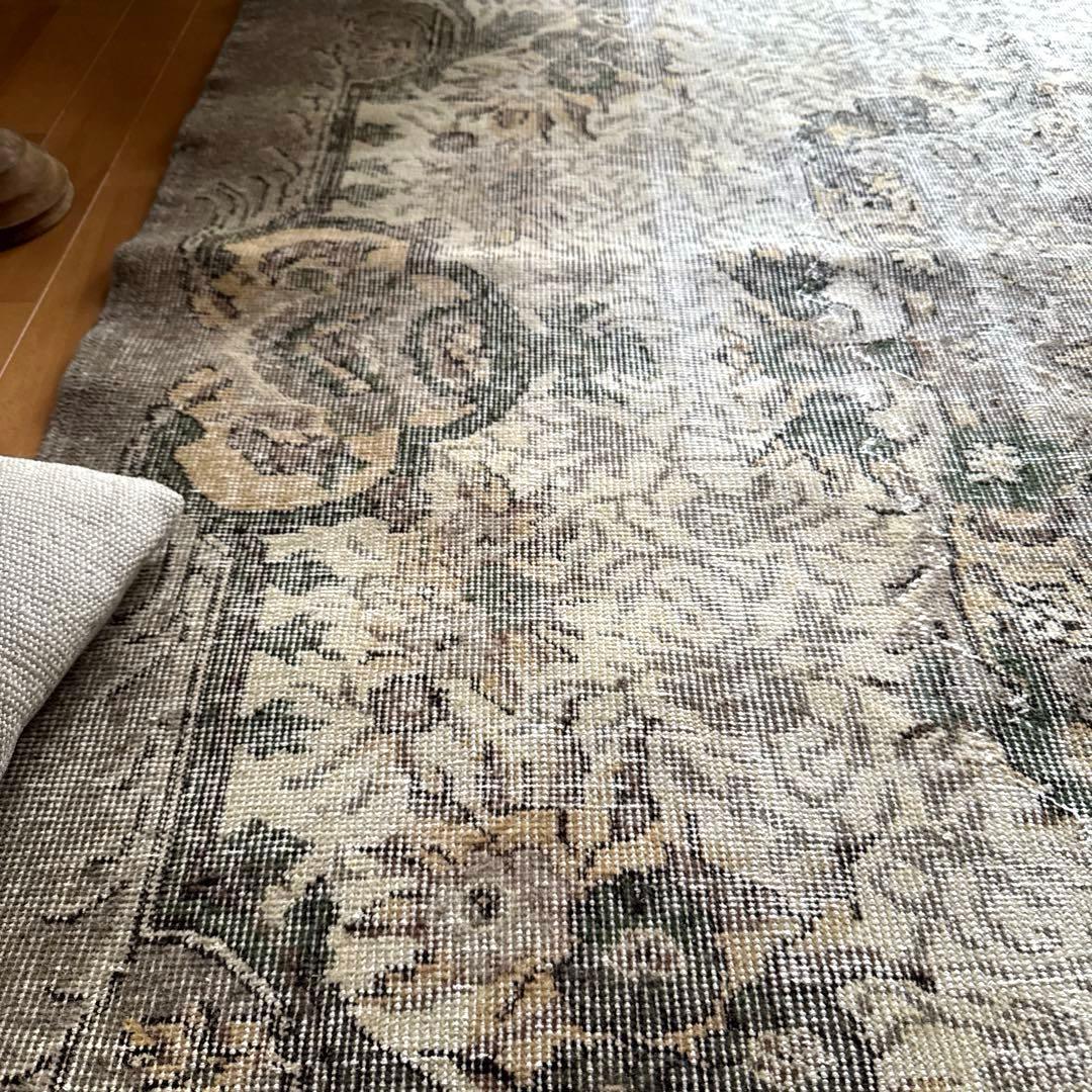 超大判171×286アンティークカラー　メダリオン　トルコヴィンテージラグ