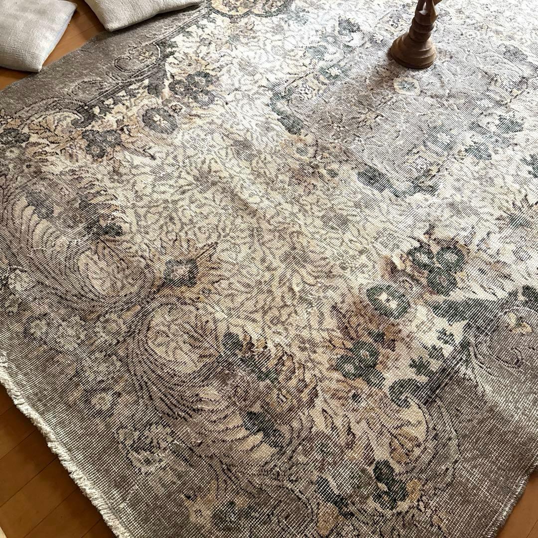 超大判171×286アンティークカラー　メダリオン　トルコヴィンテージラグ