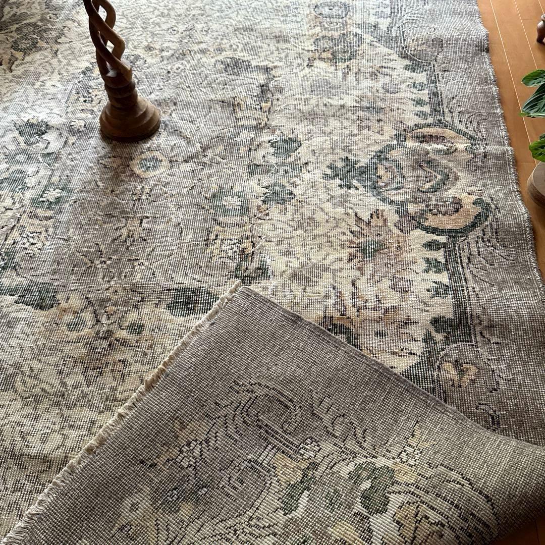 超大判171×286アンティークカラー　メダリオン　トルコヴィンテージラグ