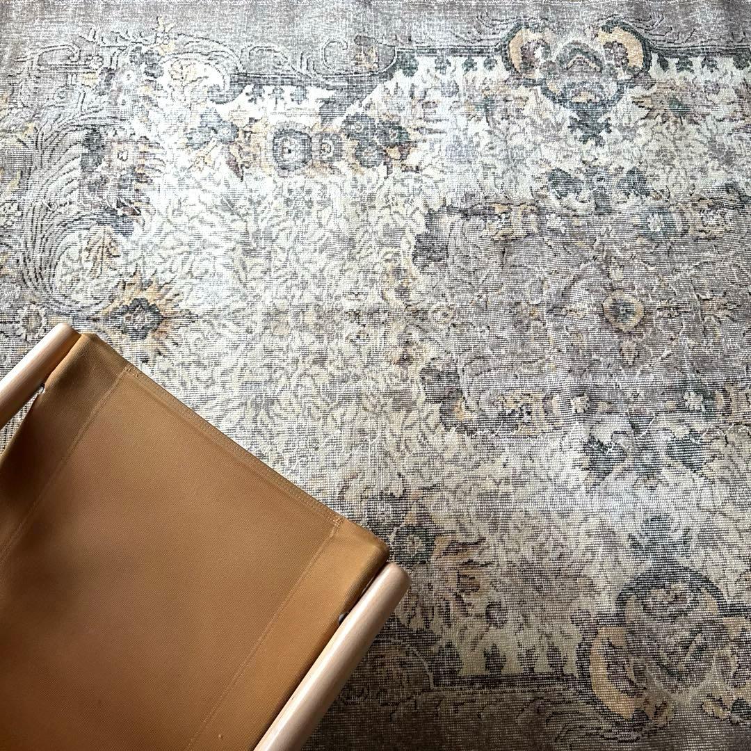 超大判171×286アンティークカラー　メダリオン　トルコヴィンテージラグ