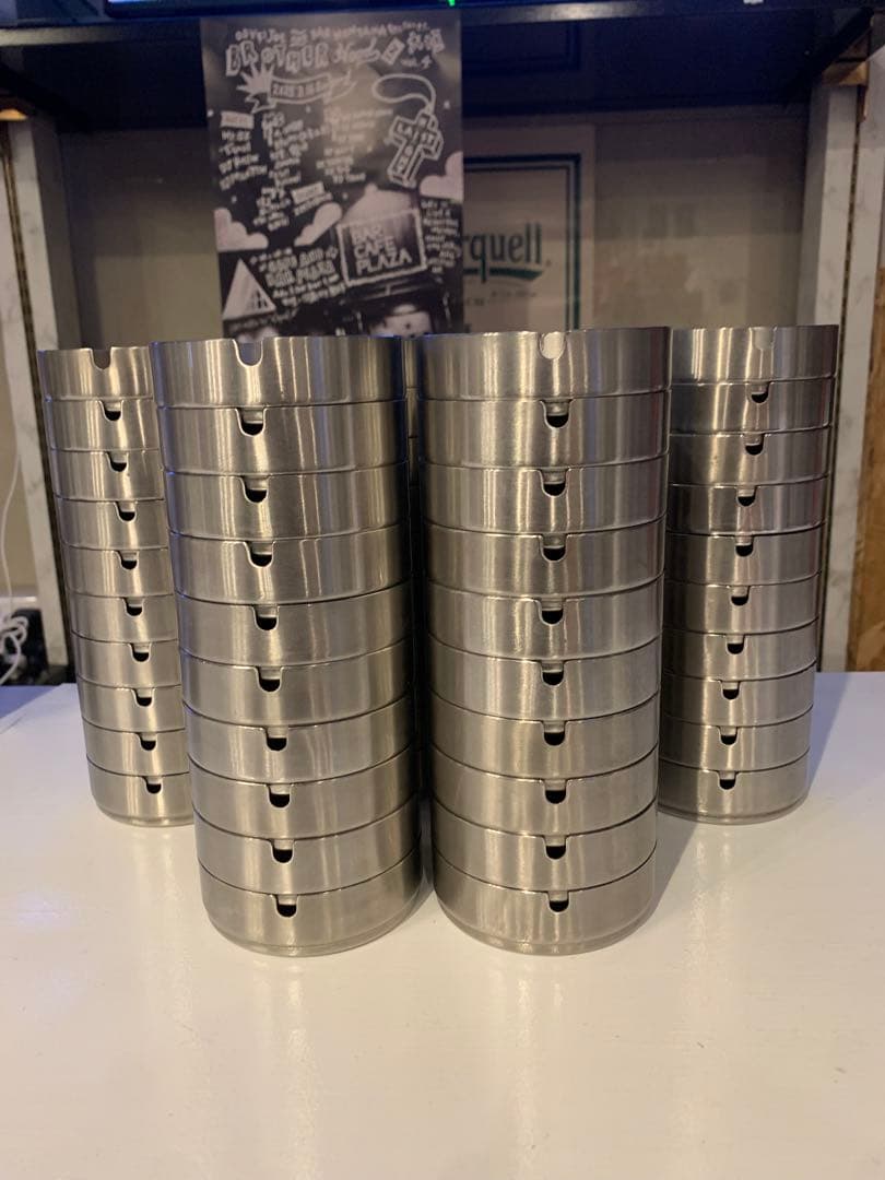 ルチルさま専用日本製 ステンレススチール灰皿美品70個セット