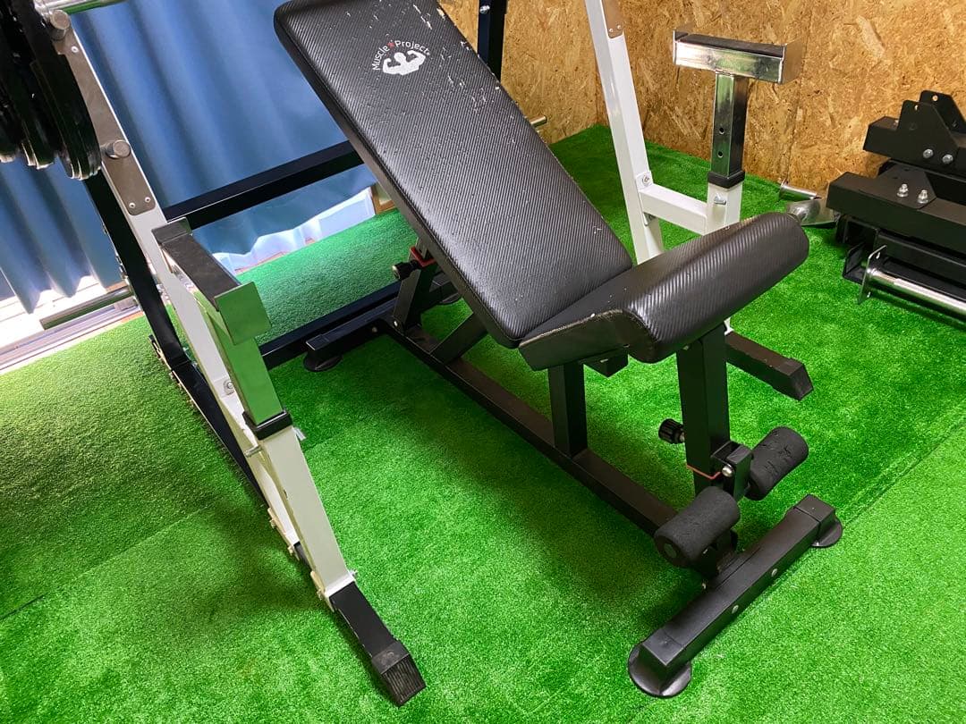 ベンチプレス　バーベルラック ウエイトプレート107.5kg 付き ベンチプレス