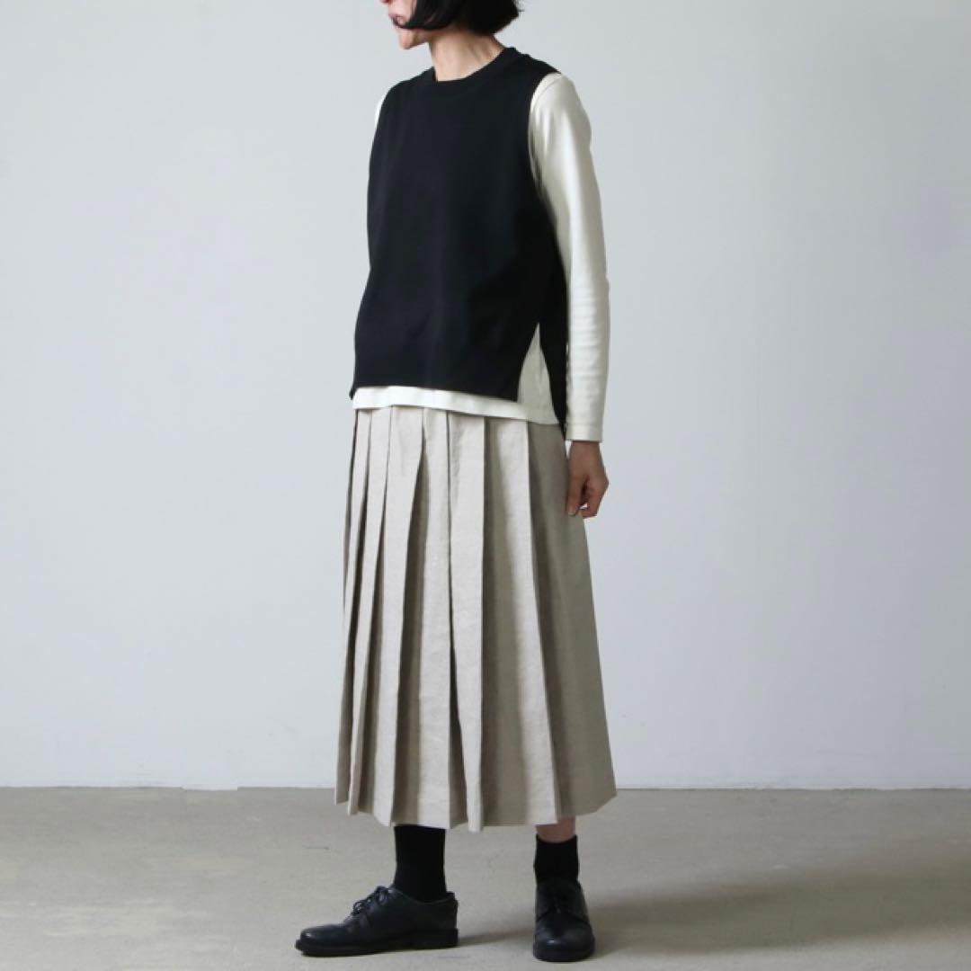 のぐぐ　シャルパンティエドゥヴェッソ　プリーツスカート　ナチュラル