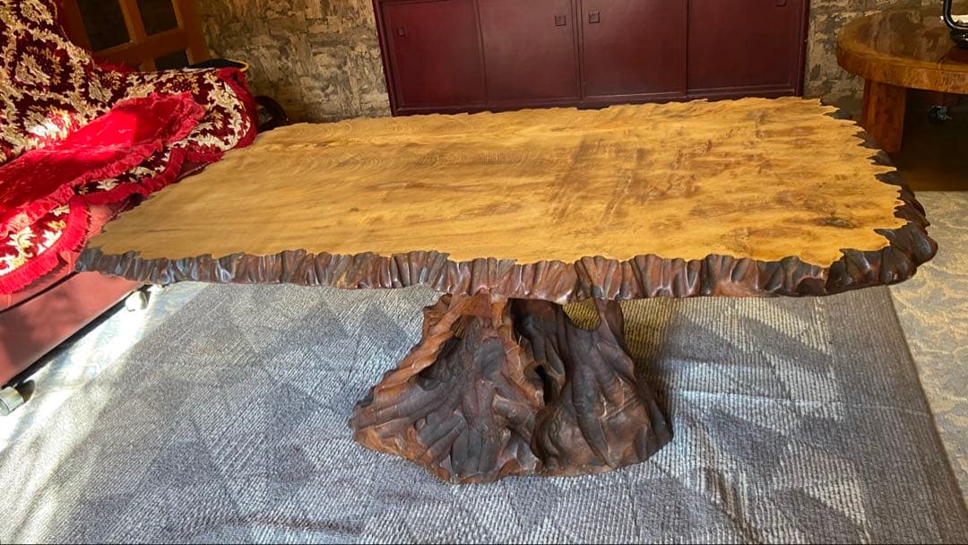 一枚板天然木テーブル｜デザインテーブル｜アンティーク