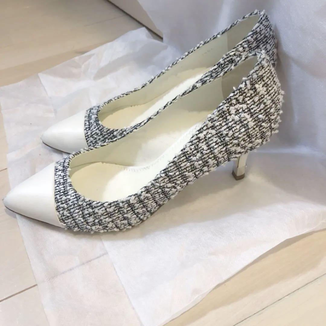 完売品■シャネル CHANEL■ツイード パンプス 靴37 23.0〜24.0
