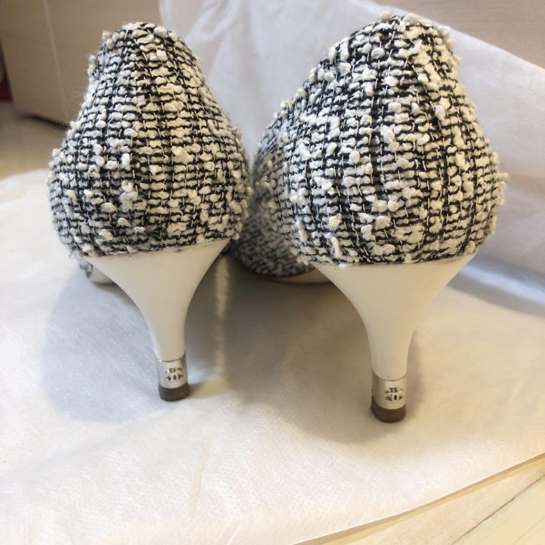 完売品■シャネル CHANEL■ツイード パンプス 靴37 23.0〜24.0