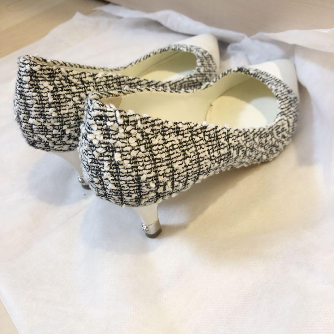 完売品■シャネル CHANEL■ツイード パンプス 靴37 23.0〜24.0