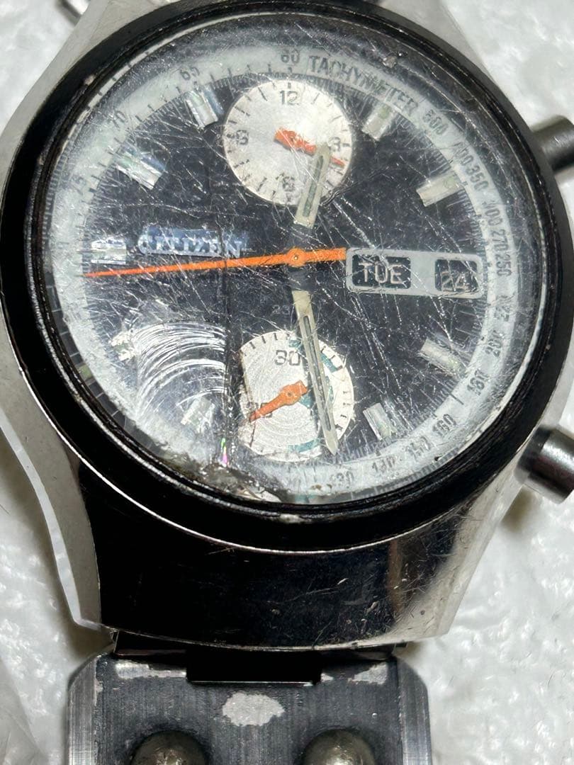 M*r様 CITIZEN シチズンチャレンジタイマークロノグラフ 割れあり